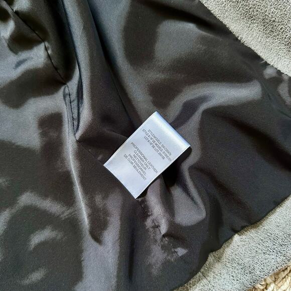 Helmut Lang Gray Lamb Leather Biker Moto Jacket Asymmetrical Women’s Size XS-S - Picture 15 of 15